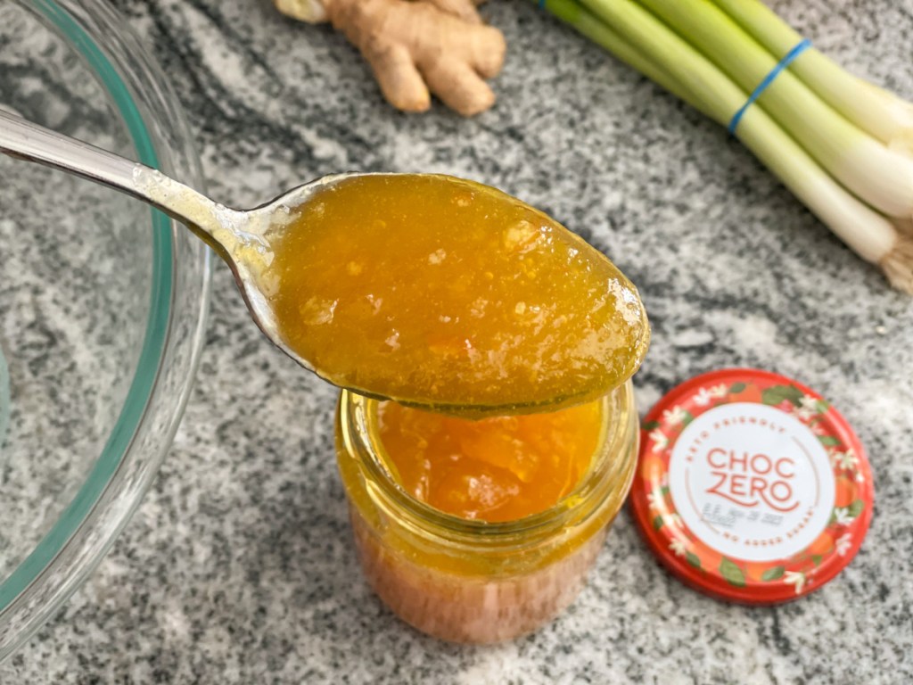 spoonful of choczero keto orange marmalade
