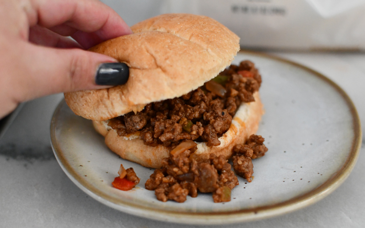 keto sloppy joe on a plate