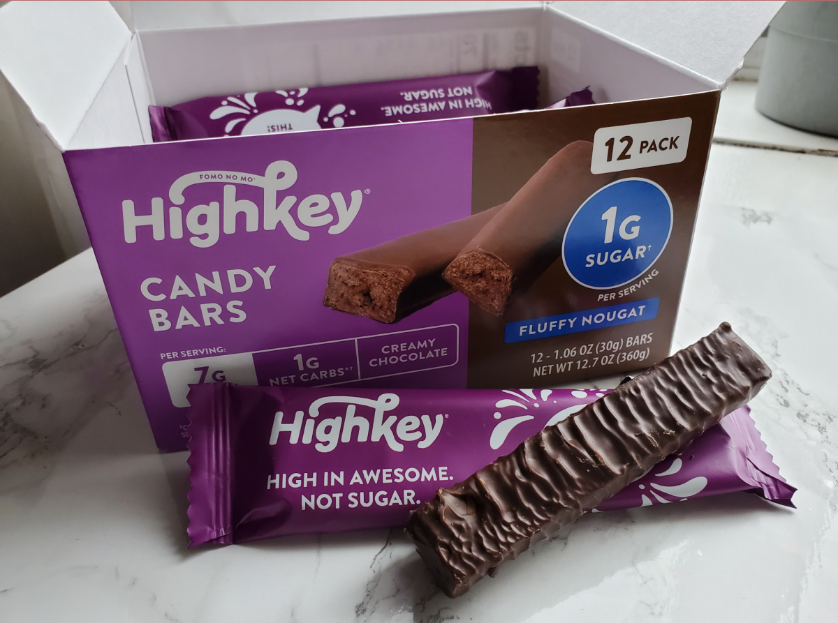 A box of high key candy bars, one of the best keto candy options