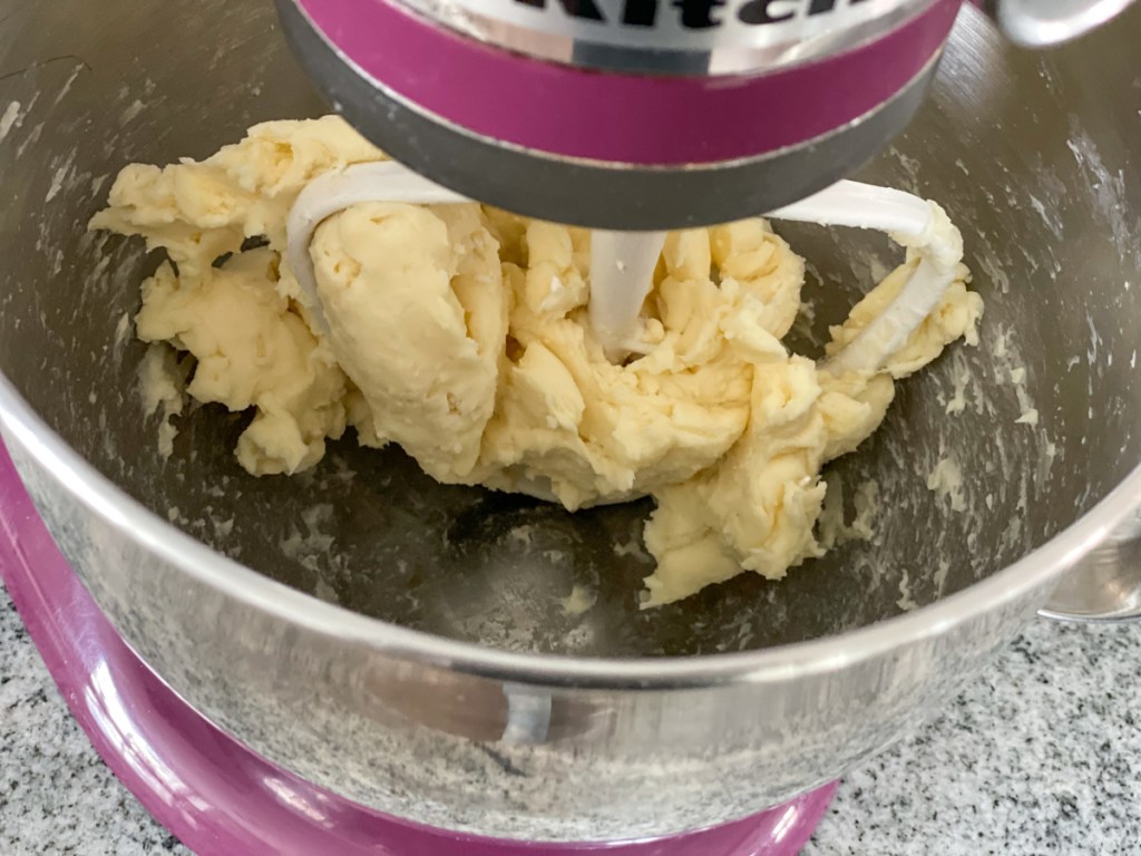 brie cheese in a stand mixer