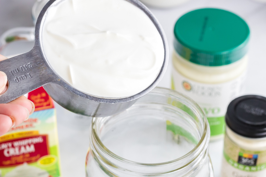 adding sour cream to ranch dressing