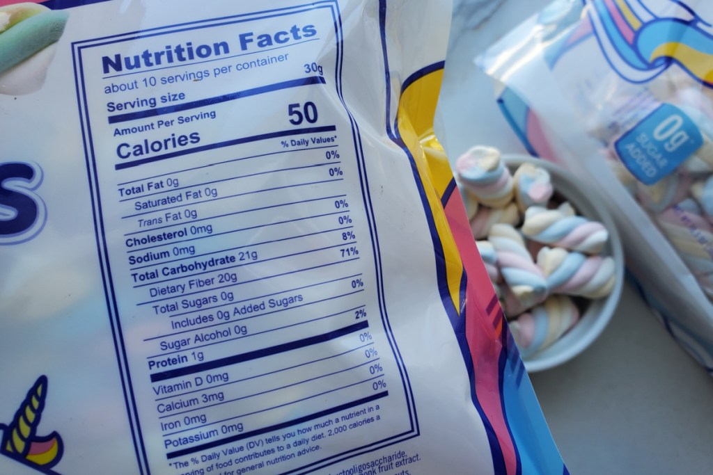 keto unicorn marshmallow nutrition