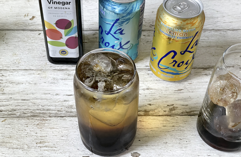 sparkling water and vinegar drink