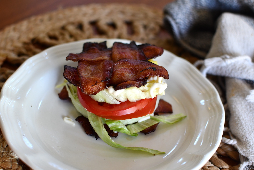 bacon weave keto blt sandwich 