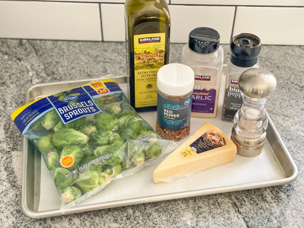 parmesan Brussels sprouts ingredients 