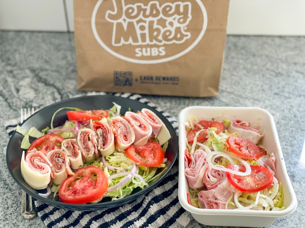 comparing homemade sub in a tub with the Jersey Mike's version