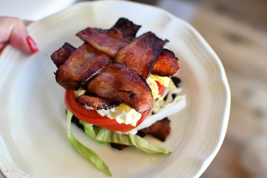 bunless blt keto bacon weave bun