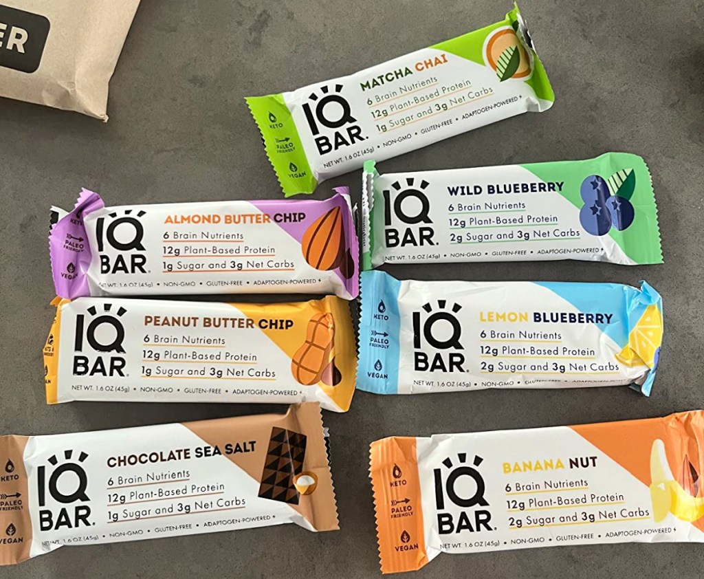 an IQ keto bar sampler pack