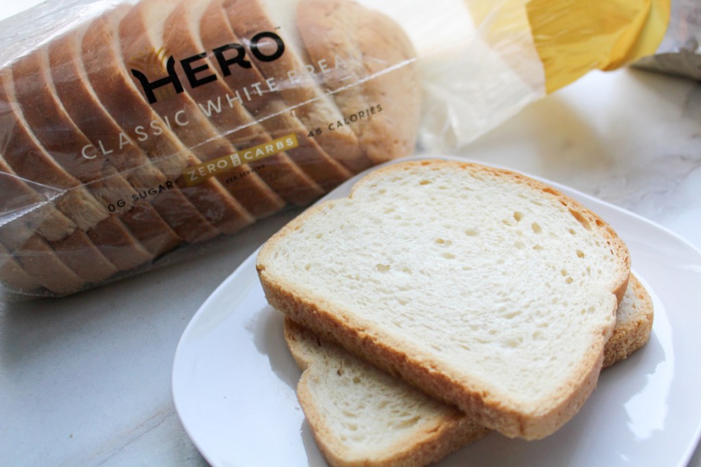 hero classic white bread loaf and slice