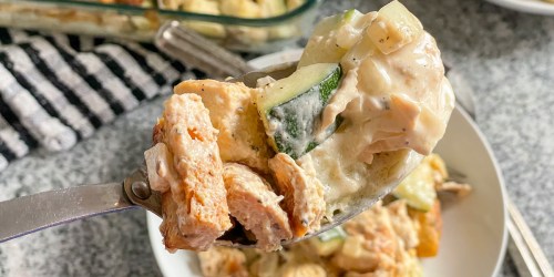 Creamy Keto Zucchini Casserole Recipe with Chicken