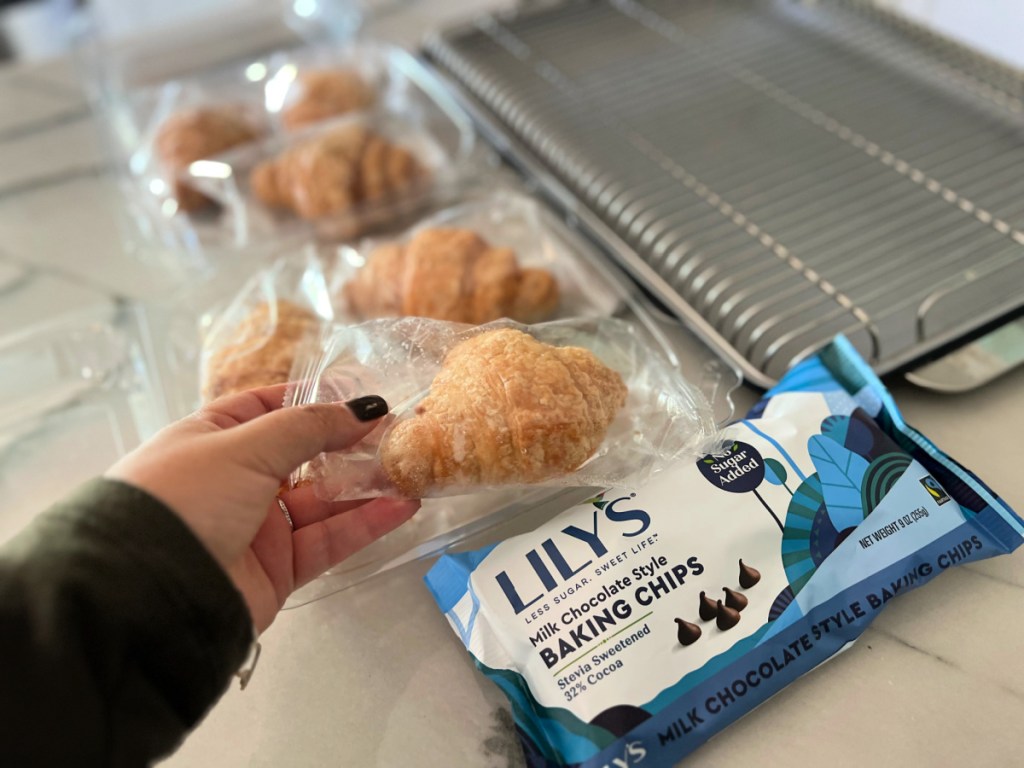 Keto Hero croissants and Lily's chocolate chips