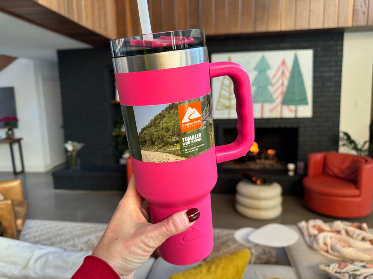 a pink ozark trail tumbler, one of the best keto valentine's day gifts