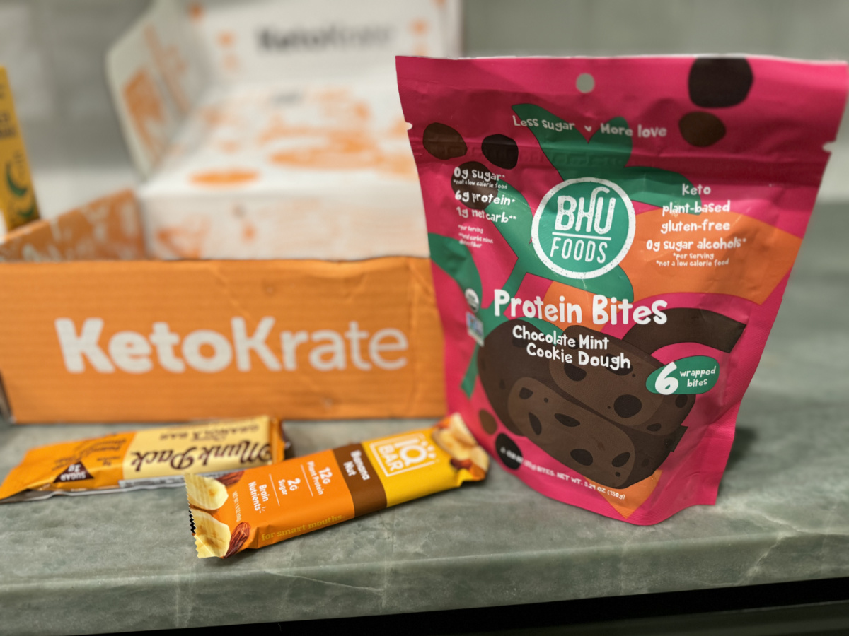 Munk pack granola bars and bhu foods mint chocolate chip bites