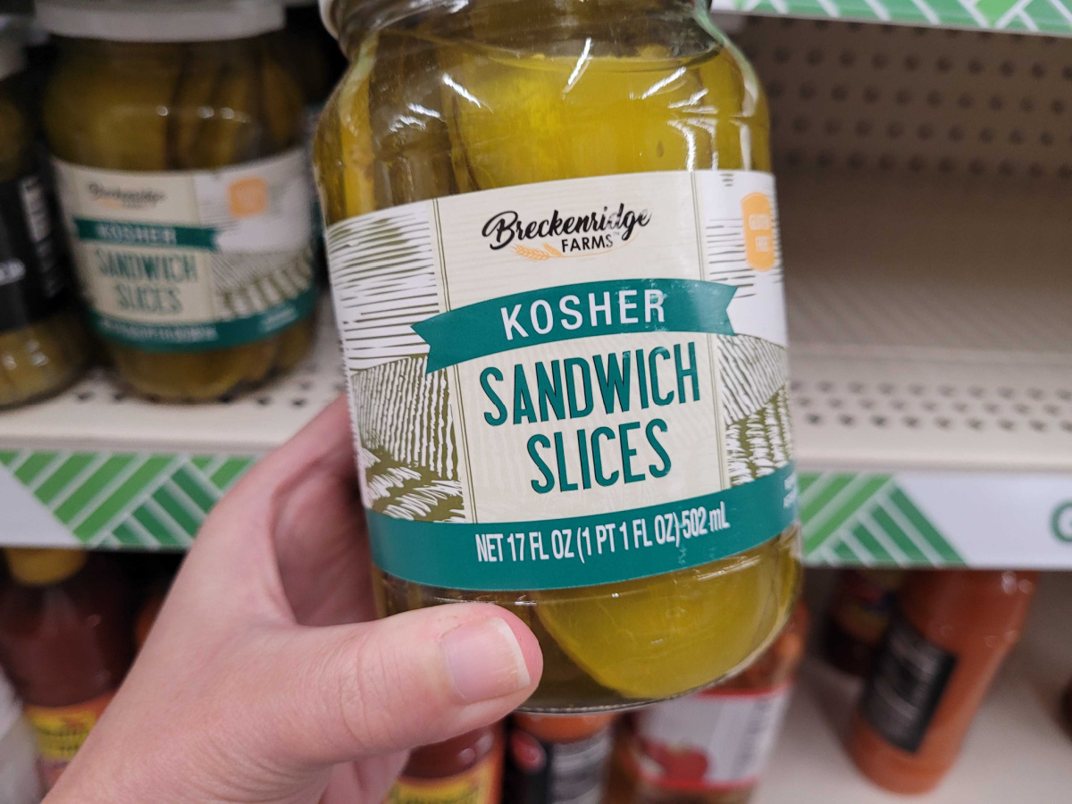 Dollar Tree Keto Pickles in the form of Sandwich Slices