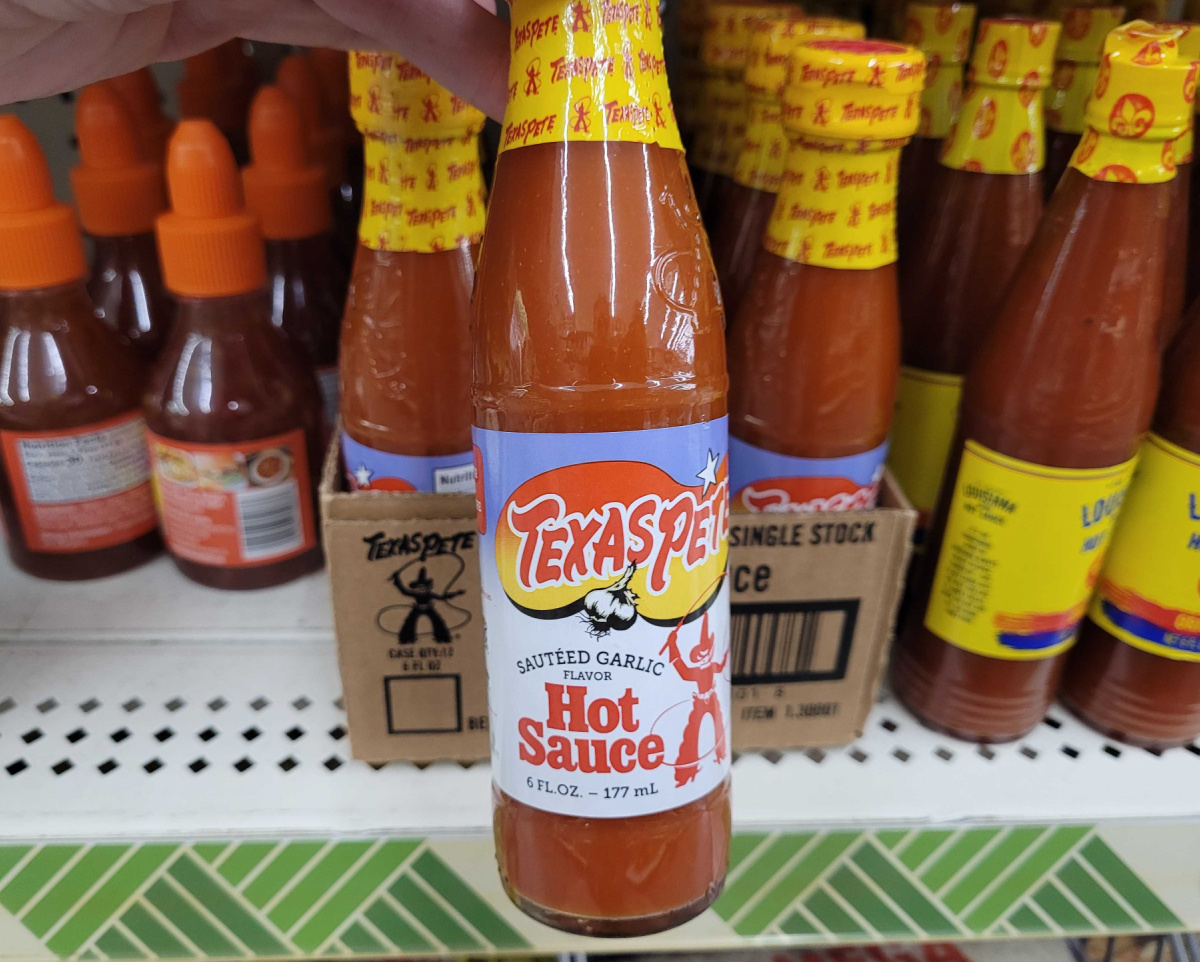 Texas Pete Hot Sauce from the Dollar Tree keto section