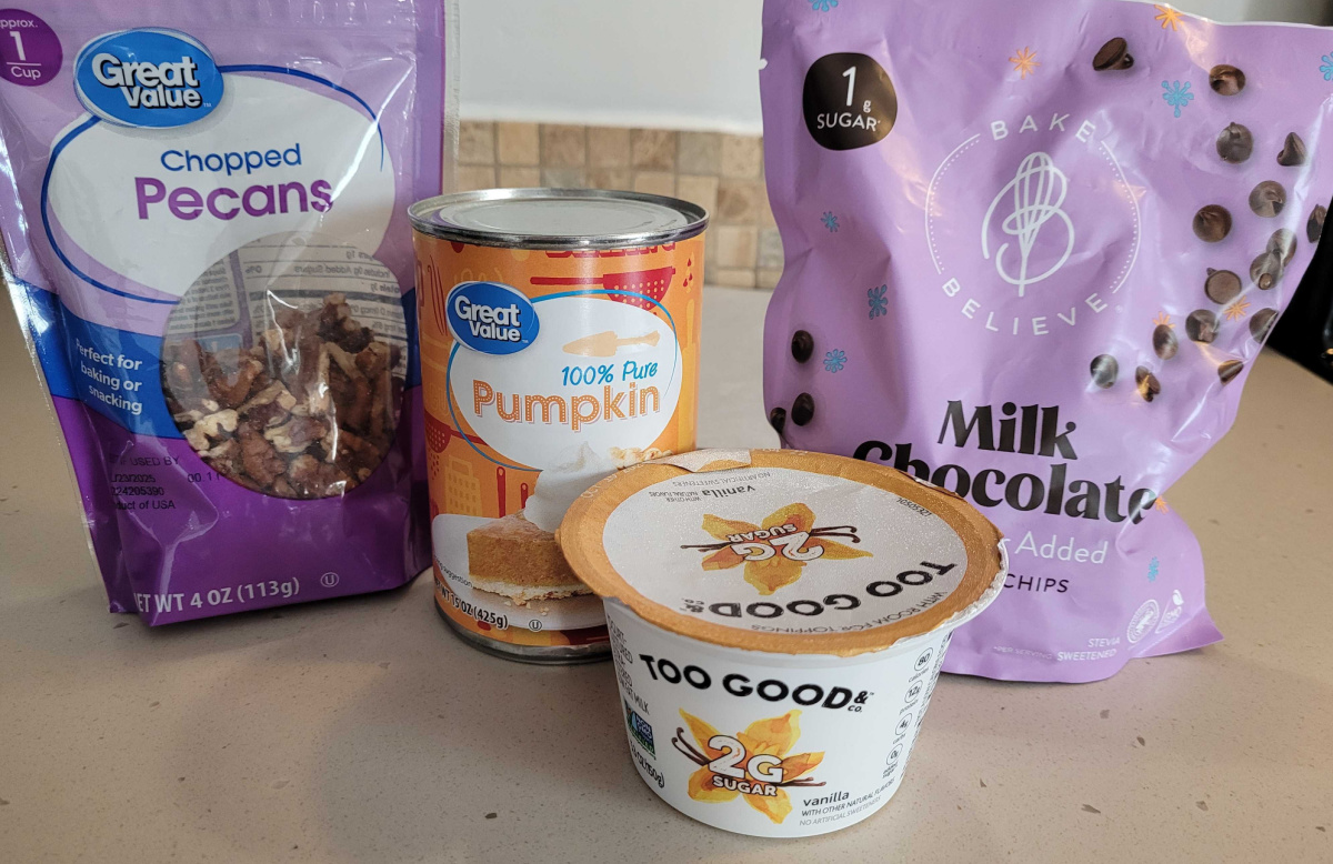 Ingredients to make keto pumpkin bark