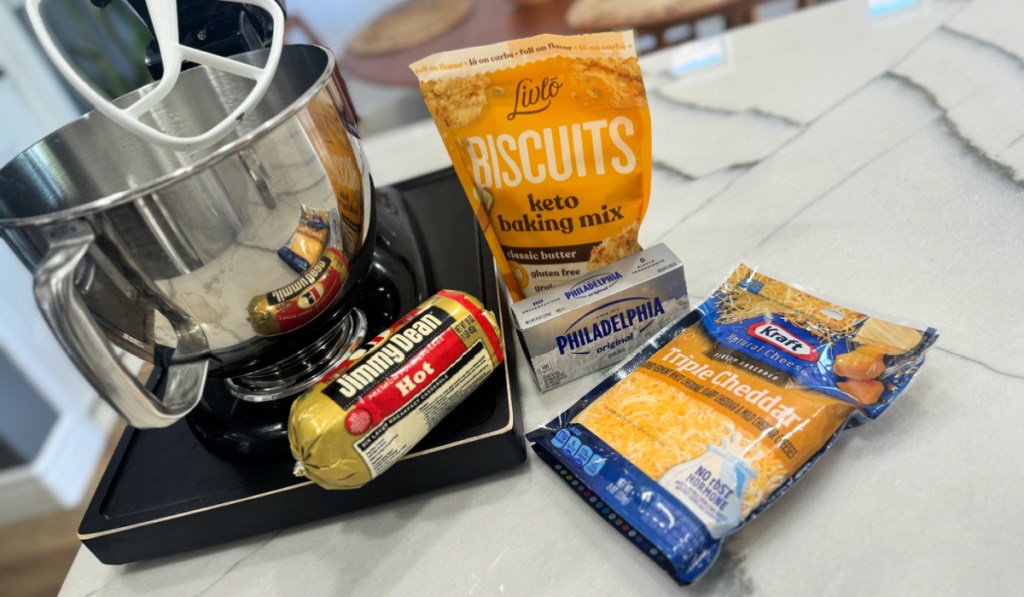 ingredients for making keto sausage balls 