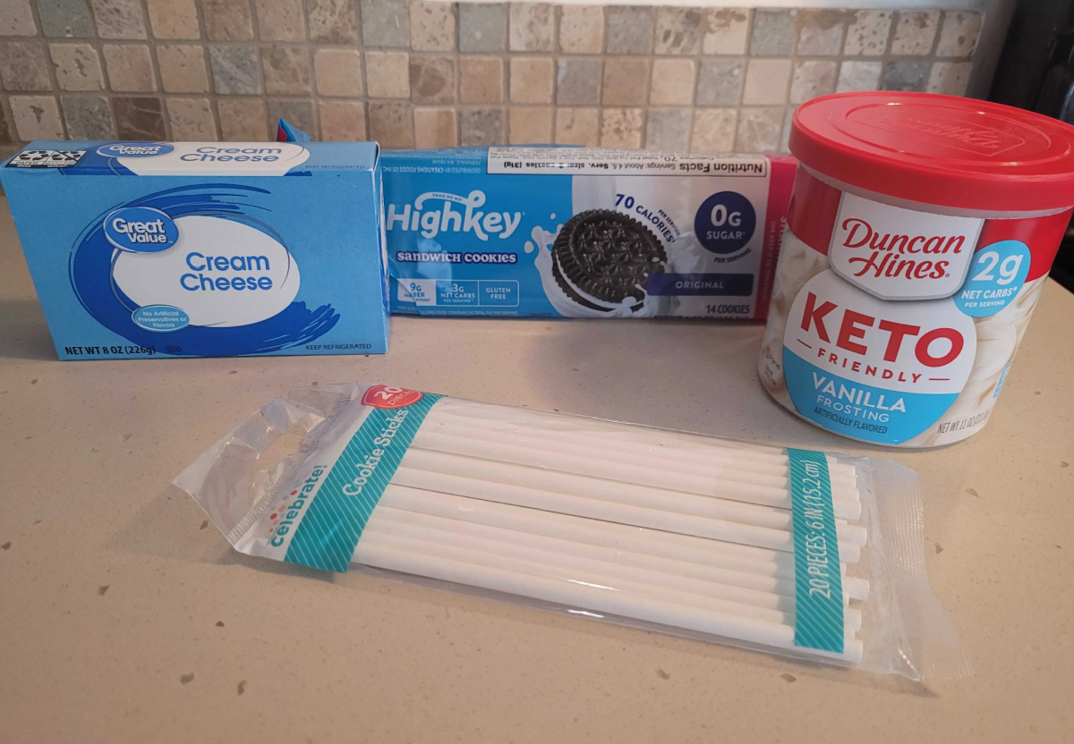 Ingredients for low carb cookie pops that taste like keto oreo truffles