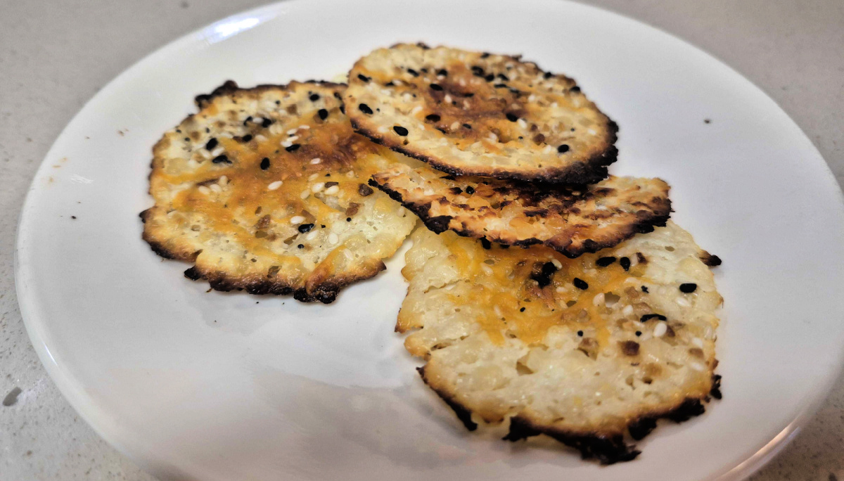 A plate of crunchy keto snacks